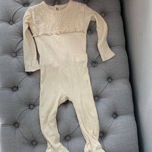Loved baby! Vintage cream footie!!